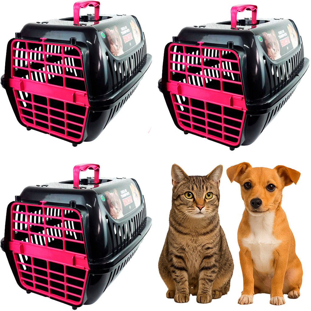 Kit 3 Caixa de Transporte Gato N2 Bolsa Para Transporte Pet Cachorro Gato Coelho