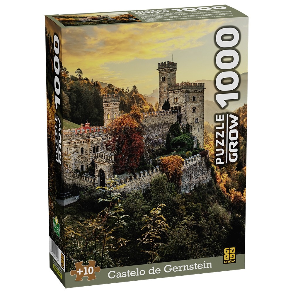 QUEBRA CABEÇA CASTELO DE GERNSTEIN 1000 PEÇAS GROW PUZZLE PAISAGEM PONTO TURÍSTICO QUADRO ITÁLIA RIO em Oferta na Shopee