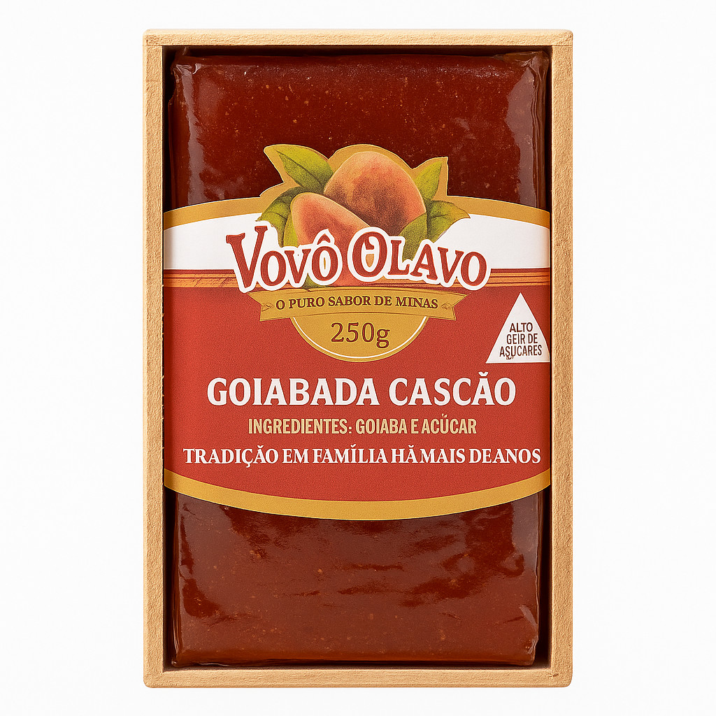 Goiabada Cascão Vovô Olavo 250g – Sabor Tradicional de Minas | em Oferta na Shopee