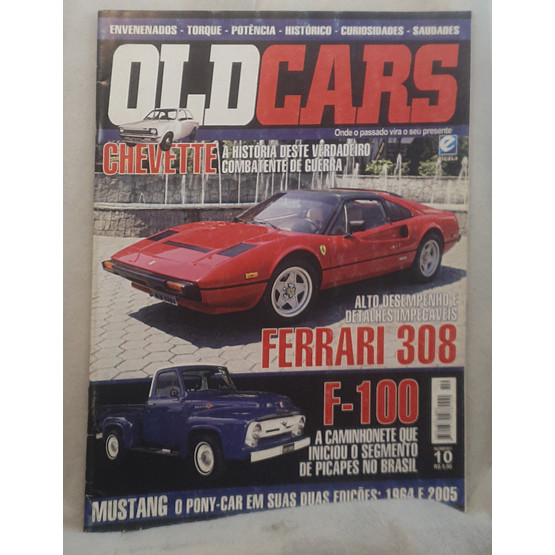 Revista Old Cars 10 - Chevette - Ferrari 308