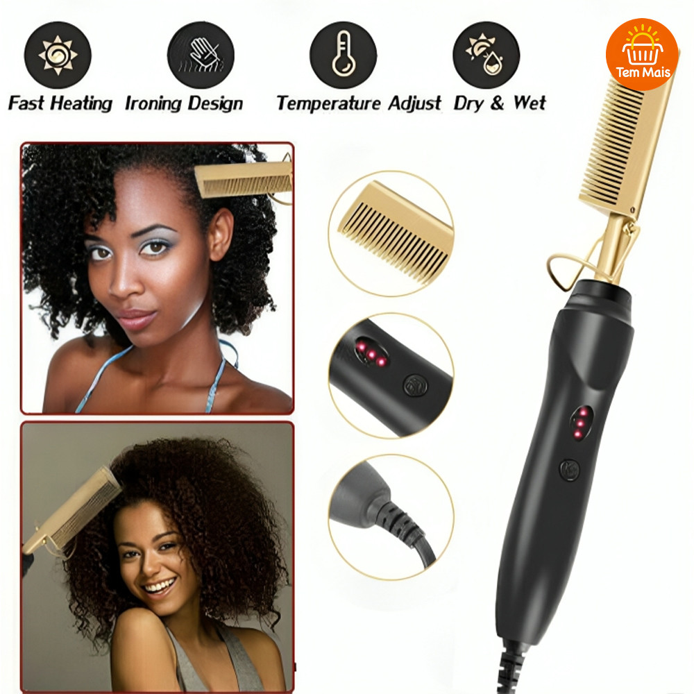 Prancha Cabelo Portátil com Tecnologia Cerâmica para Alisamento e Cachos - Ferramenta Profissional Compacta para Viagens