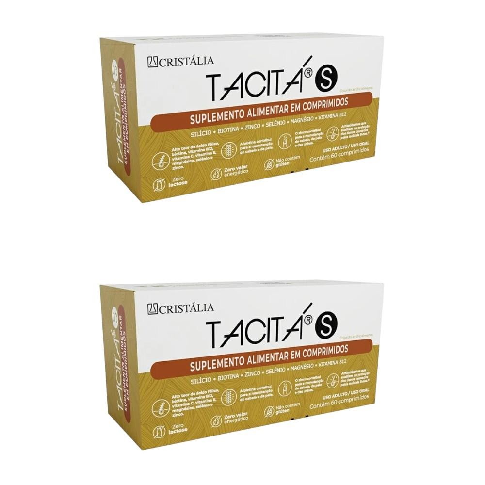 Kit Suplemento Alimentar Tacitá S Com 2 Caixas De 60 Comprimidos Cada
