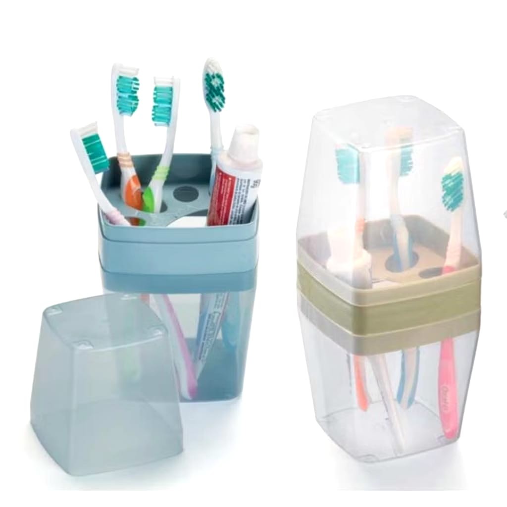 Porta Escova De Dente e Creme Dental Com Tampa De Plastico Rainha