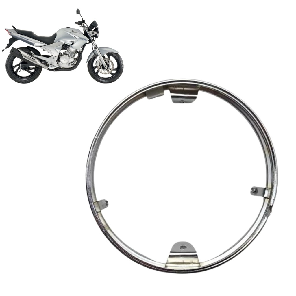 Aro De Farol Fazer 250 2006 Até 2010 Cromado