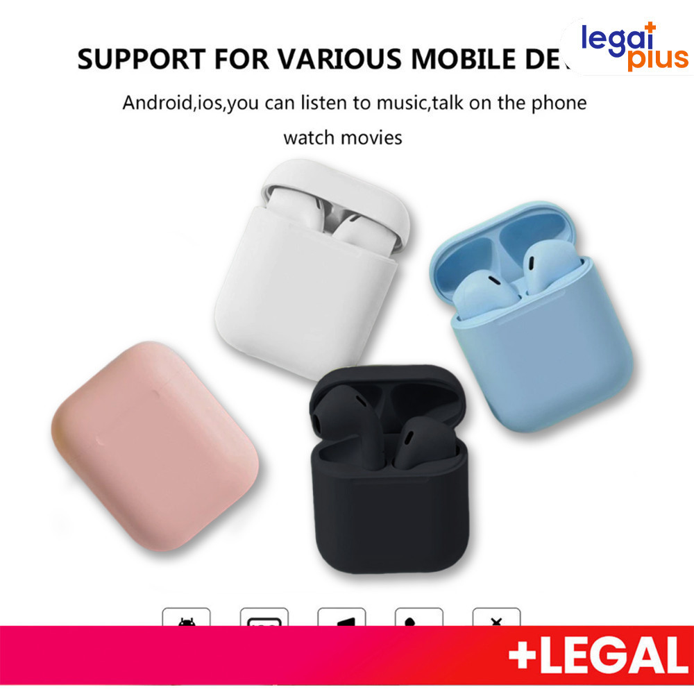 Fone Intra-Auricular Sem Fio Bluetooth i12 Tws Inpods Macaron