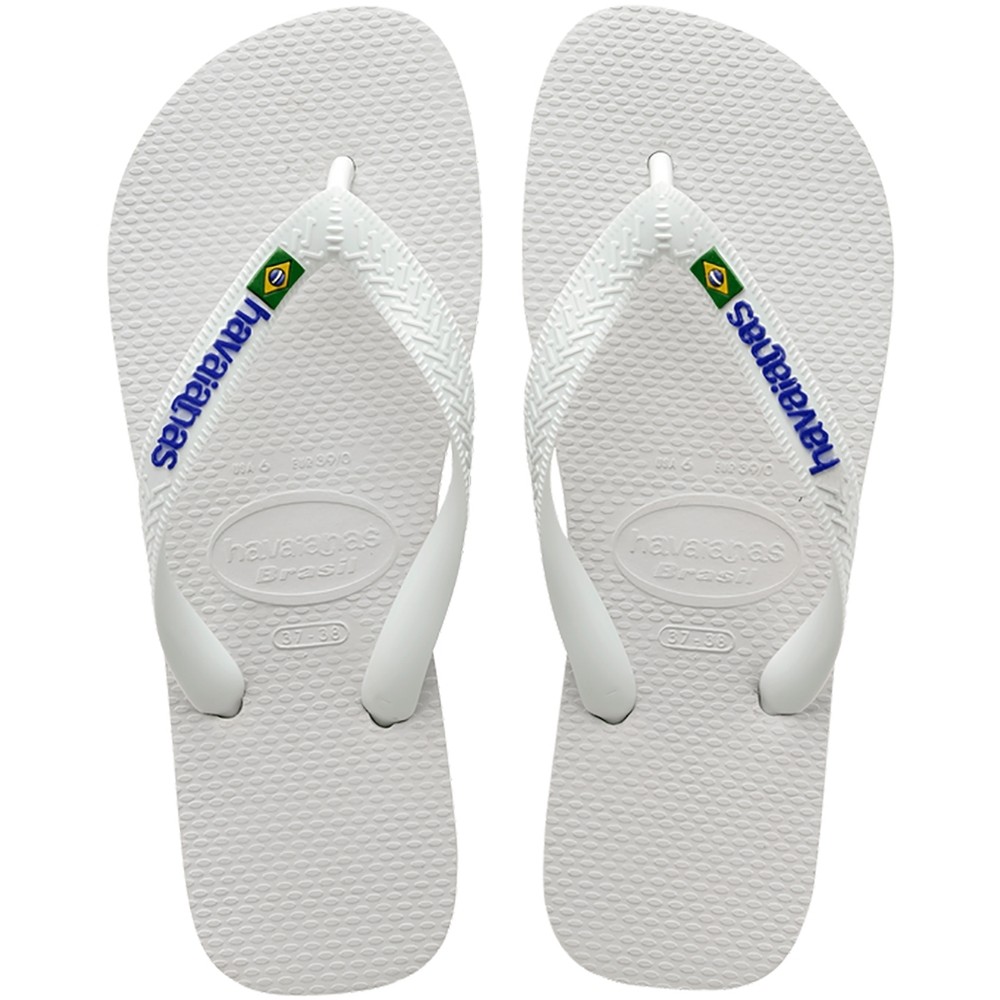 Chinelo Havaianas Brasil Logo - Branco em Oferta na Shopee