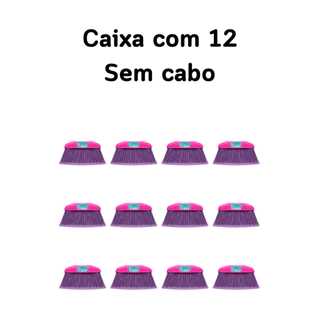 Vassoura Gran Mestra Limpamania Sem Cabo - Caixa com 12