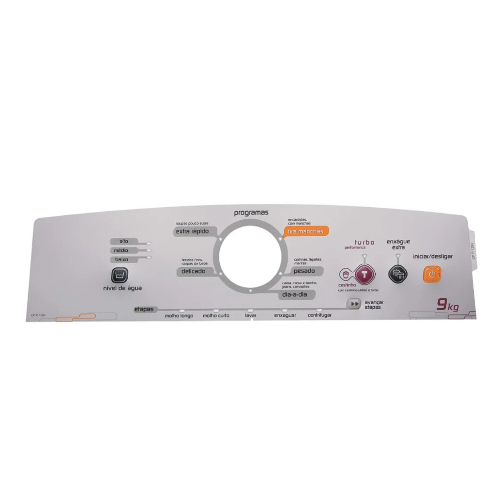 Adesivo Decorativo Lavadora Brastemp Ative BWL09 - 9kg -  Alado - para maquinas de lavar roupas