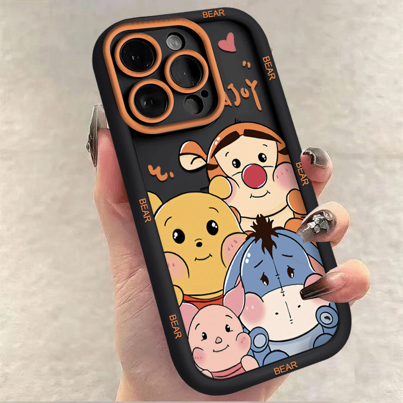 Capinha Capa de Silicone Padrão do Ursinho Pooh Anti queda e Macia para Motorola Moto E13 G04 G14 G22 G34 G53 G54 G84 em Oferta na Shopee