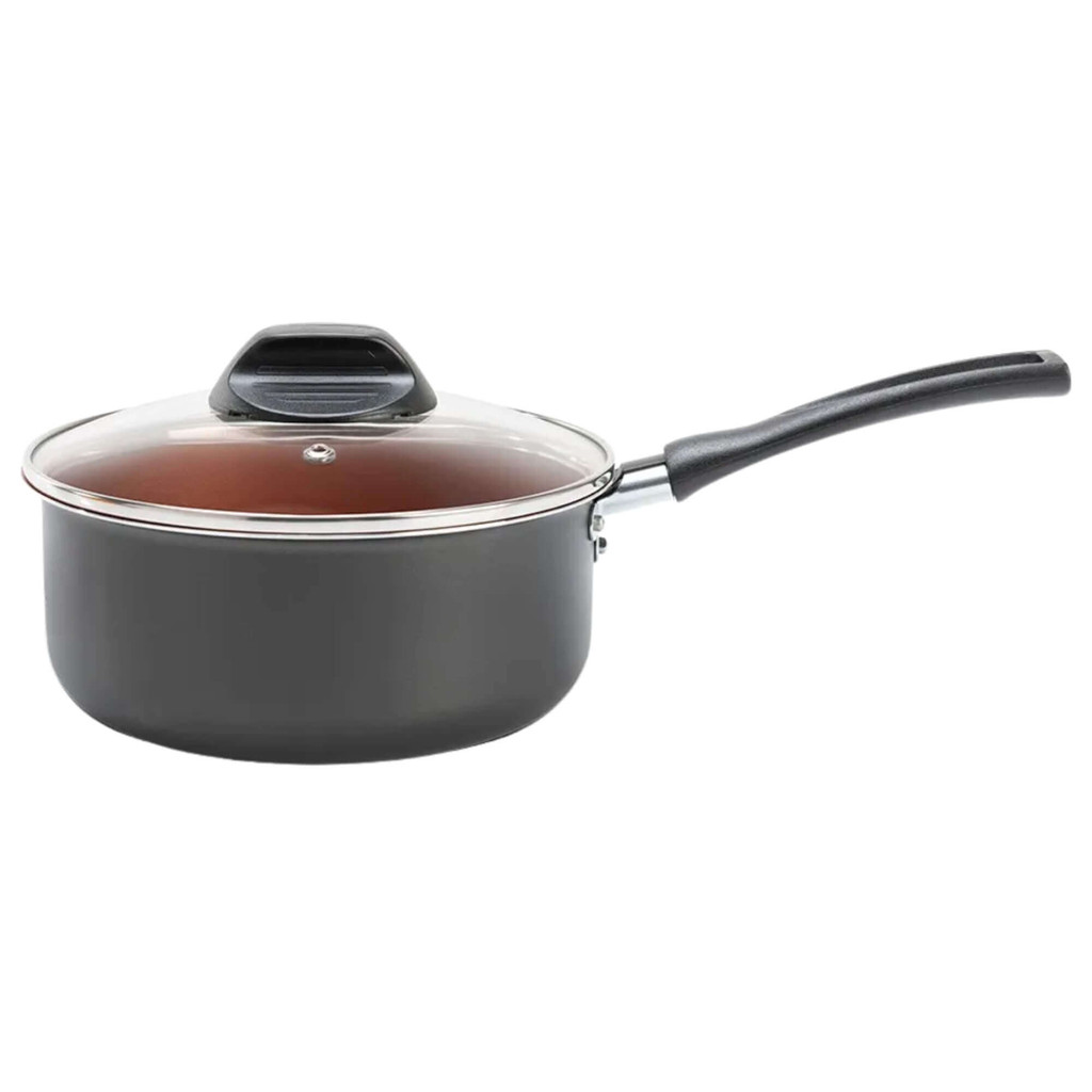Panela com Tampa Topázio 18cm 1,9 L Antiaderente Pro-flon Cinza Range Brinox - 7233/357 em Oferta na Shopee