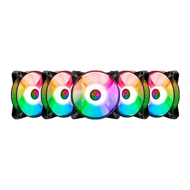 Kit Ventoinhas TGT Humber, ARGB, 5x120mm, Preto, TGT-HR5-BK01 em Oferta na Shopee