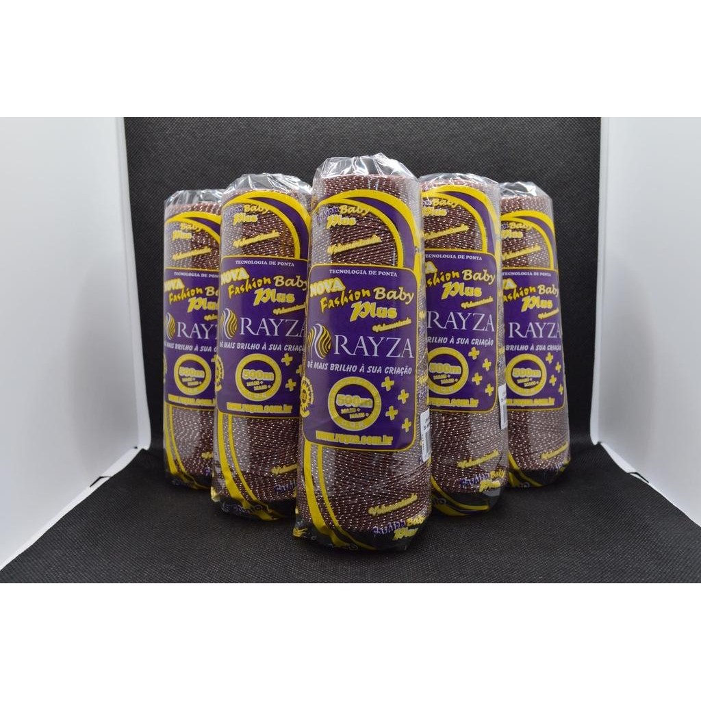 Linha RAYZA Fashion plus Prata Baby Fina Tex 144 cor 259-Marrom Prata "Outlet"