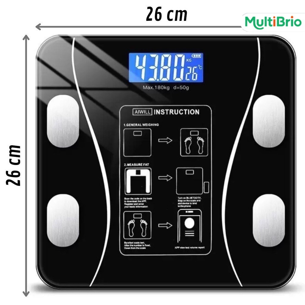 Balança corporal profissional com impedância biológica e função Bluetooth, peso pode alcançar 180 kg, incluindo empilham