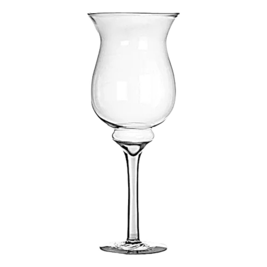Vaso Taça Castiçal Vidro Napoli Para Decoração
