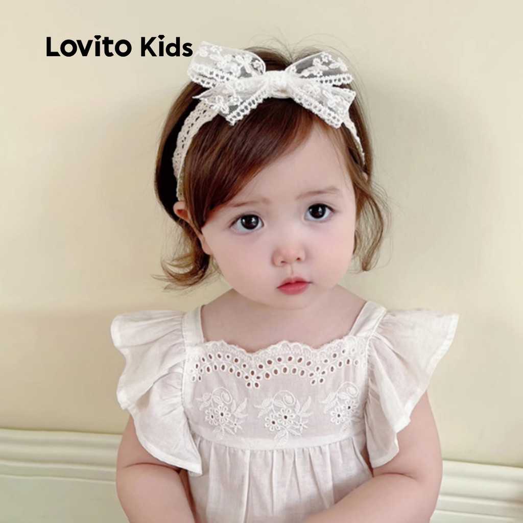 Lovito Kids Laços de Renda Fofos para Tiara de Cabelo para Bebê e criança LFA90X085 em Oferta na Shopee