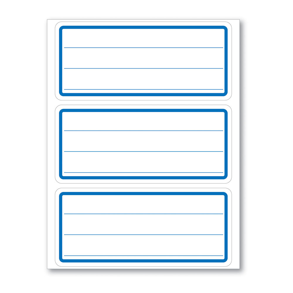 Etiqueta escolar com pauta e tarja azul OP3578 com 15 unidades Pimaco em Oferta na Shopee