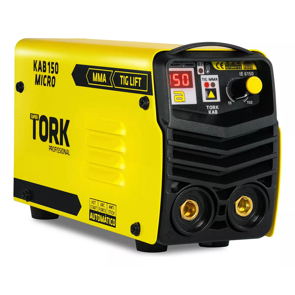 Inversora de Solda SUPER TORK IE-6150-220V KAB 150A Micro TIG Lift e MMA Mono 220v