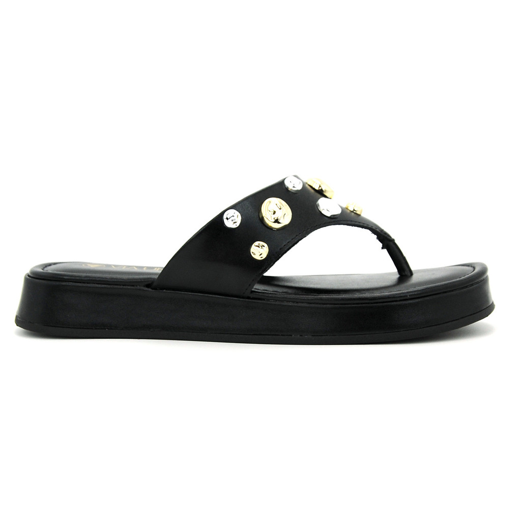 Tamanco Via Uno Original Papete Flatform Dedo Feminino 127