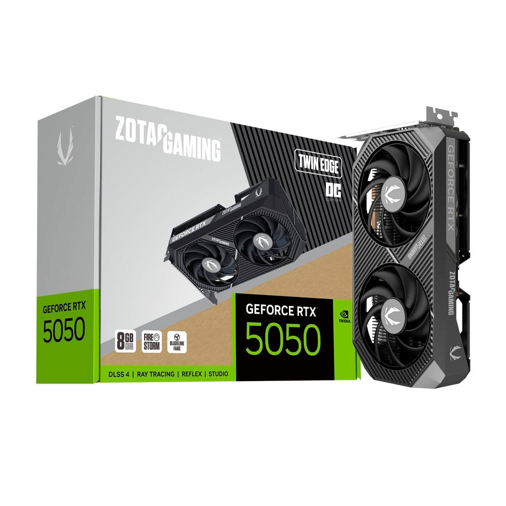 Placa de vídeo RTX 5050 Twin Edge OC 8GB GDDR6 128 Bits Zotac- ZT-B50500H-10M