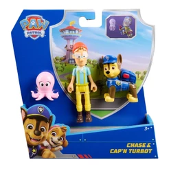 3 Bonecos Chase, Capitão Turbot e Polvo - Patrulha Canina
