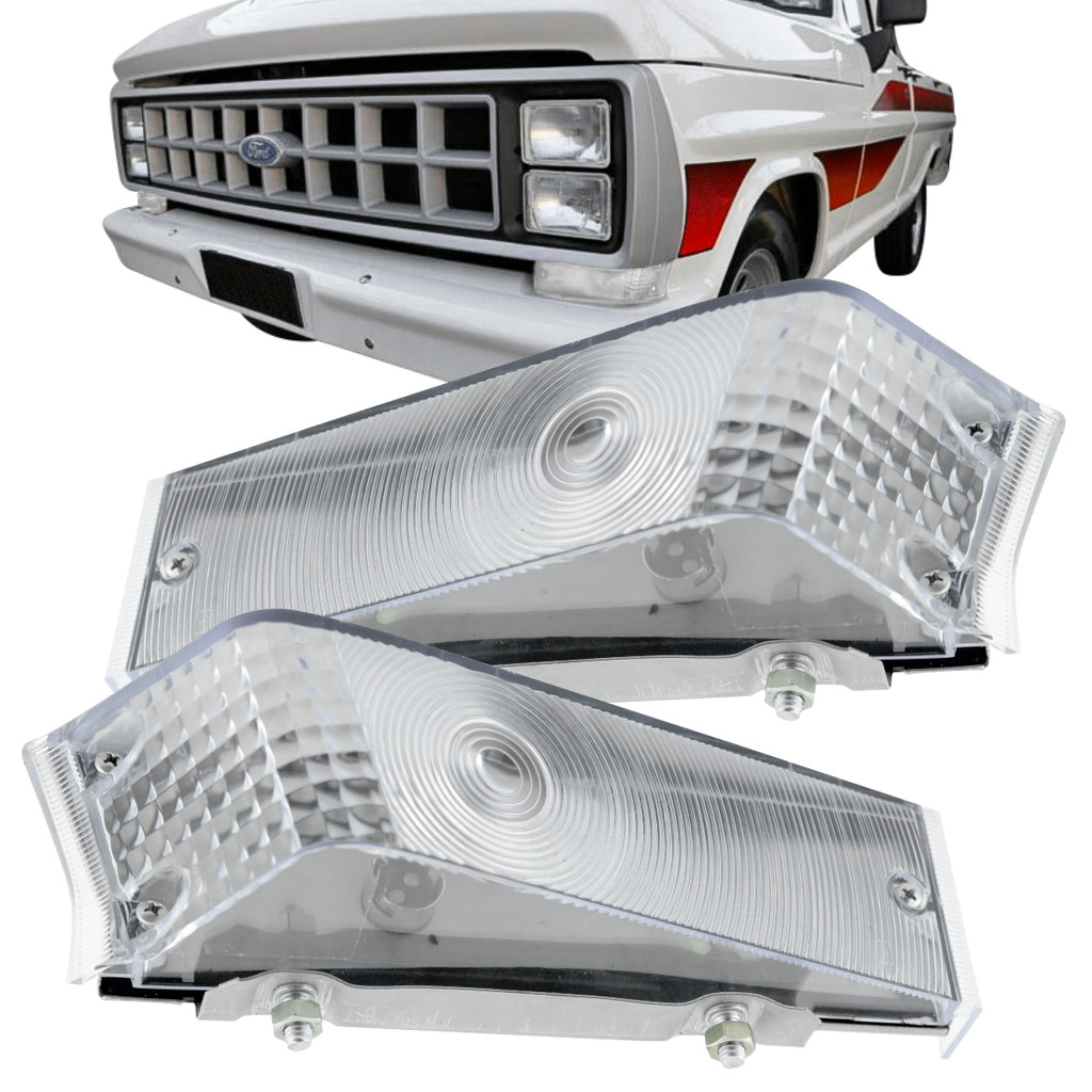 Par da Lanterna Pisca Ford F350 F100 F1000 ano 84 85 86 87 88 89 90 91-Cristal