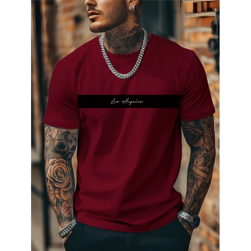 Camiseta Masculina Los Angeles Camiseta Malha premium 100% Algodao Blusa importada Lançamento.