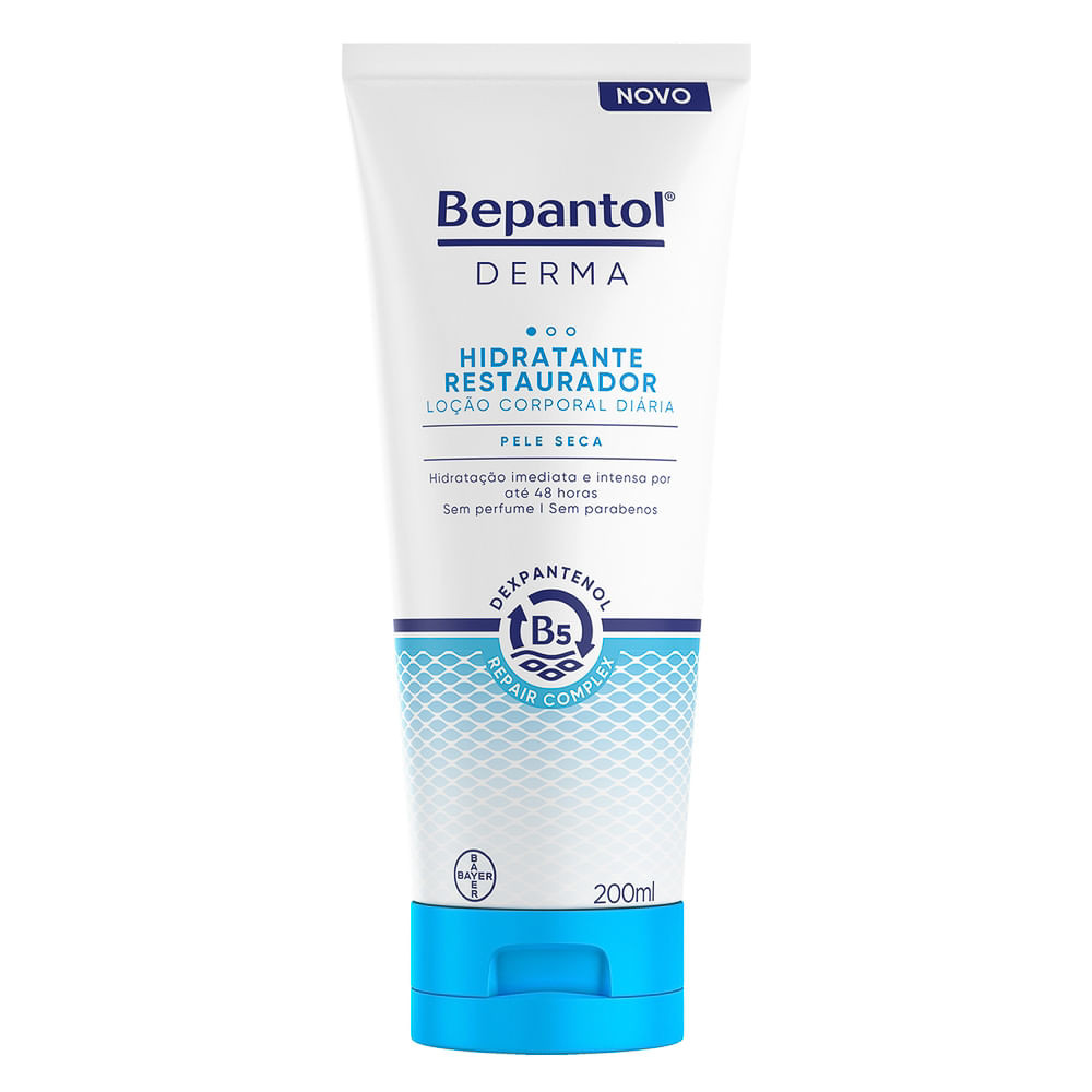 Bepantol Derma Hidratante Restaurador Loção Corporal Diária 200ml, Pele Seca - Beauty