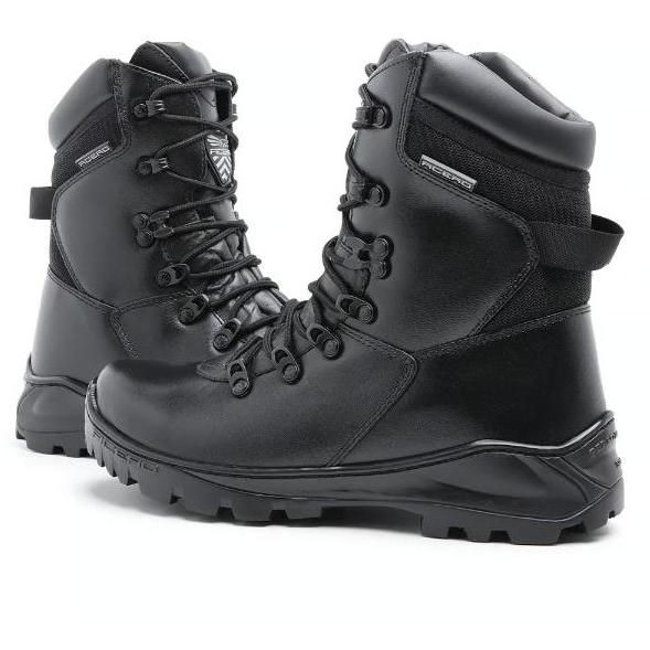 Bota Acero Tiger Coturno Tático Militar Trilha Motociclismo Proteção Couro Preto