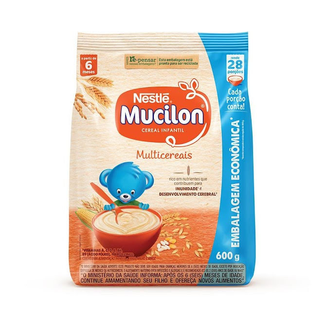 Mucilon Multicereais Cereal Infantil Sachê 600g - Mom & Baby
