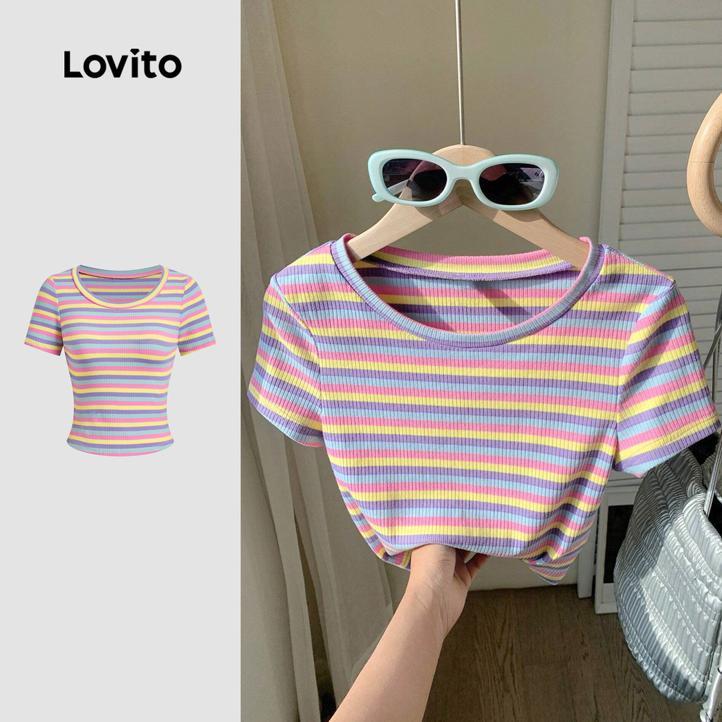 Lovito Camisa Casual Série de Cores Morandi Primavera/verão para Mulheres L142LD017 em Oferta na Shopee
