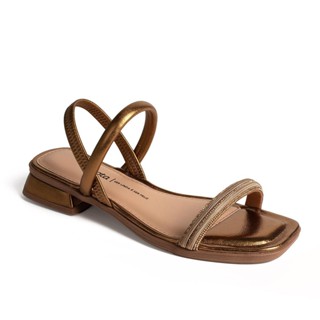 Sandália Dakota de Salto Baixo Metalizada Feminina Y8872 em Oferta na Shopee