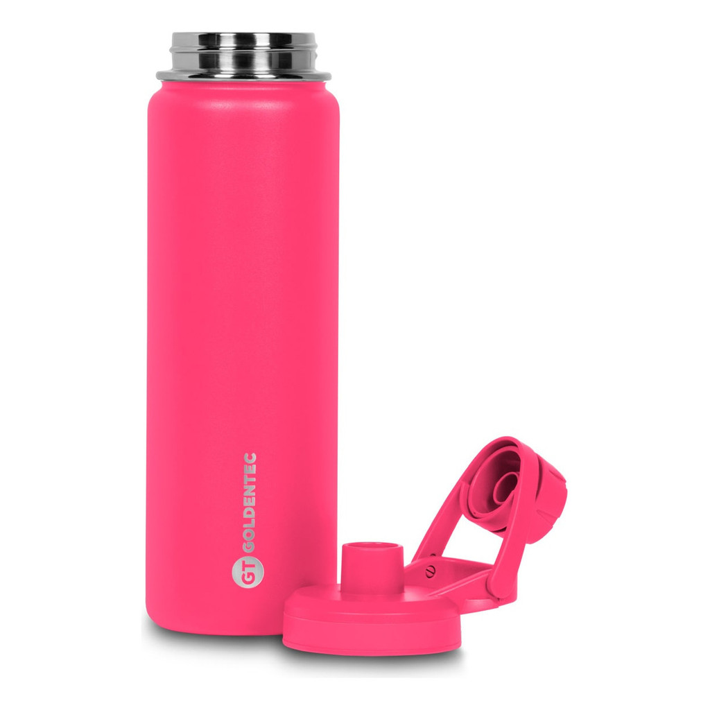 Garrafa Térmica Inox 750ml Com Bico e Tampa Rosa Pink Goldentec - Home & Living