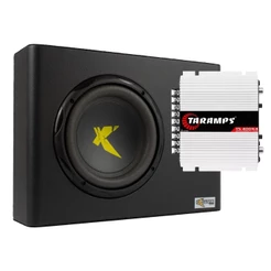Caixa Slim Sub 8 300wrms Exclusive + Modulo Taramps Ts 400x4