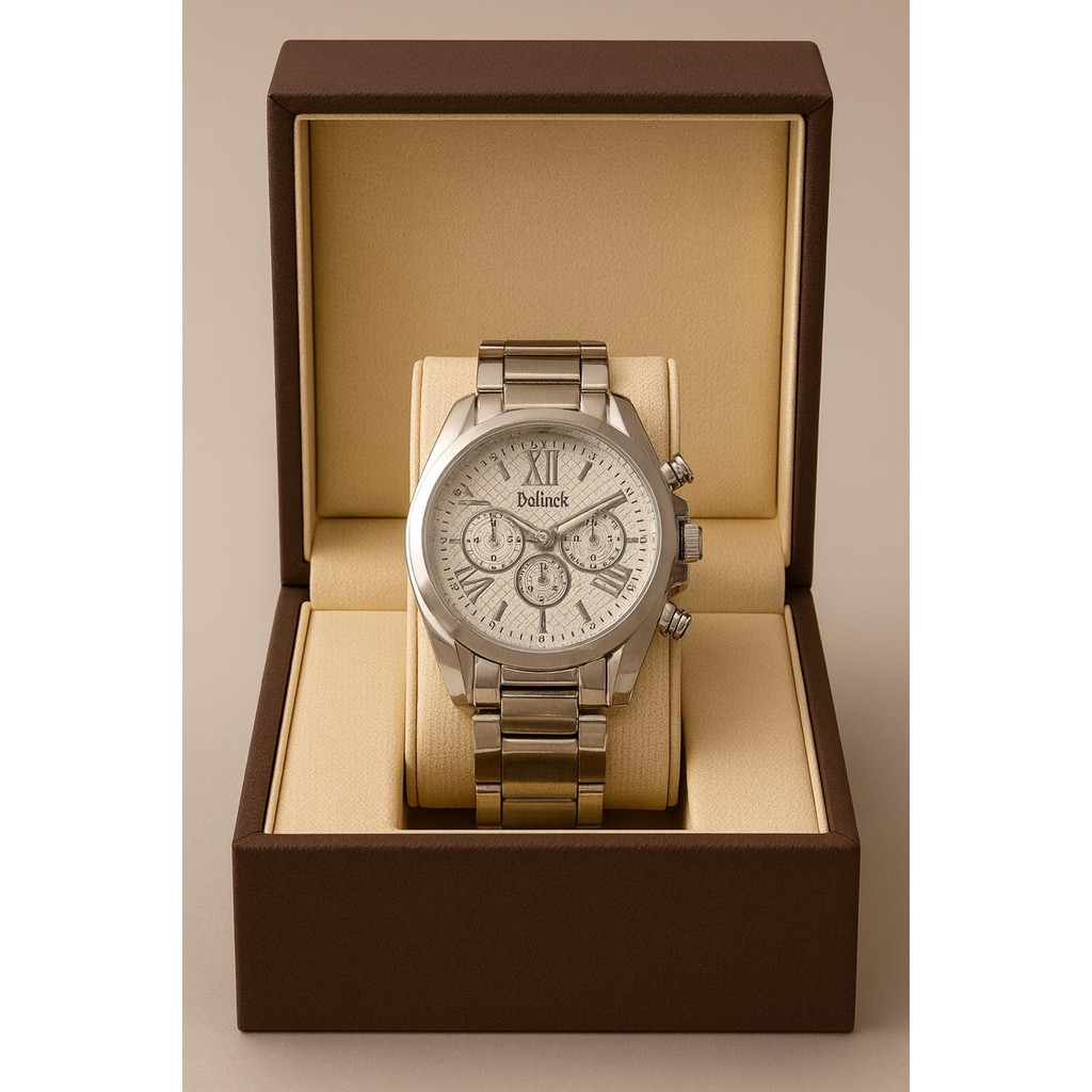 Relógio Feminino Luxo em Aço Inoxidável  Quartzo Elegante, Design Clássico e Sofisticado