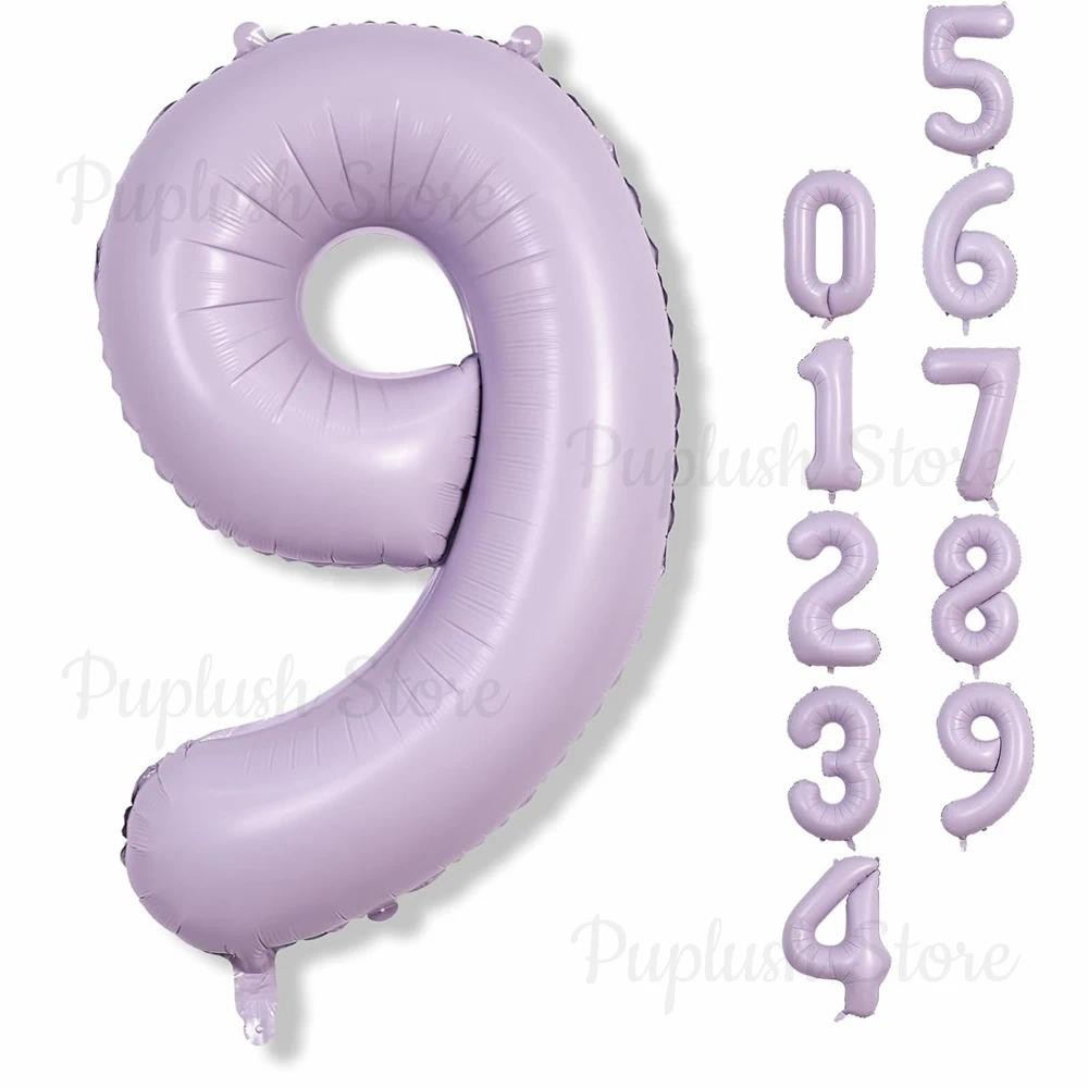 40 Polegada Creme Roxo Número Balões Grande Pastel 0-9 Balão De Folha Para Aniversário Festa De Casamento Decoração em Oferta na Shopee