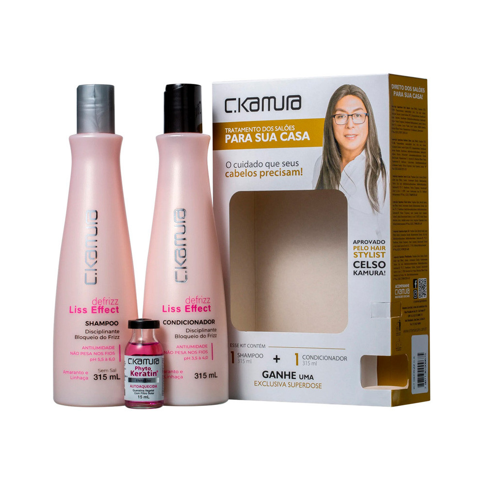 Kit Defrizz Liss Efect C.Kamura Trio Do Liso Perfeito