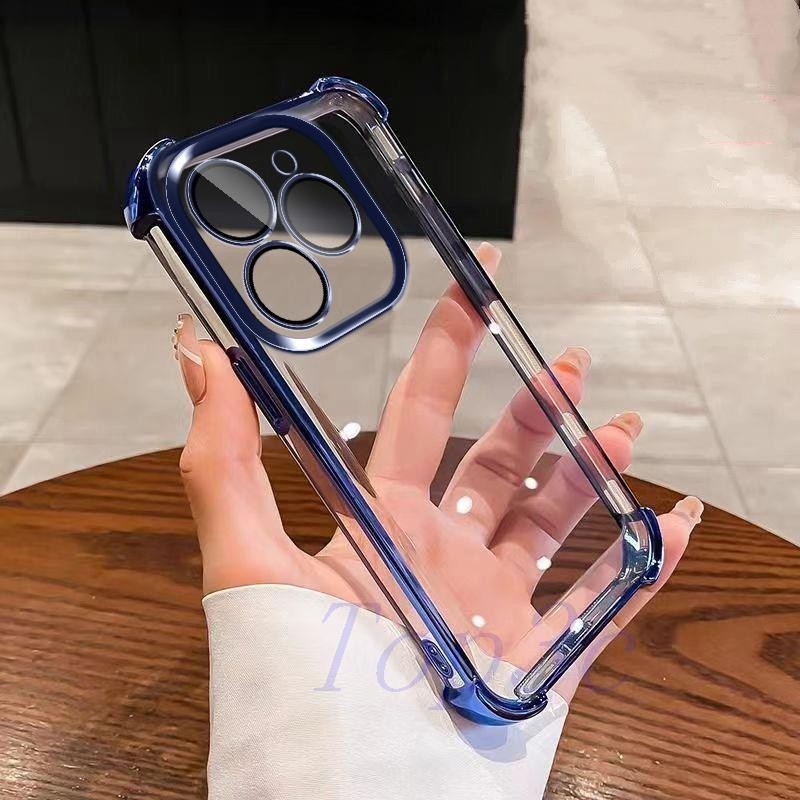 Invólucro Para infinix Smart 8/Smart8 Pro Quatro Cantos anti-Queda Transparente Caixa De Telefone São Capa Resistente A em Oferta na Shopee
