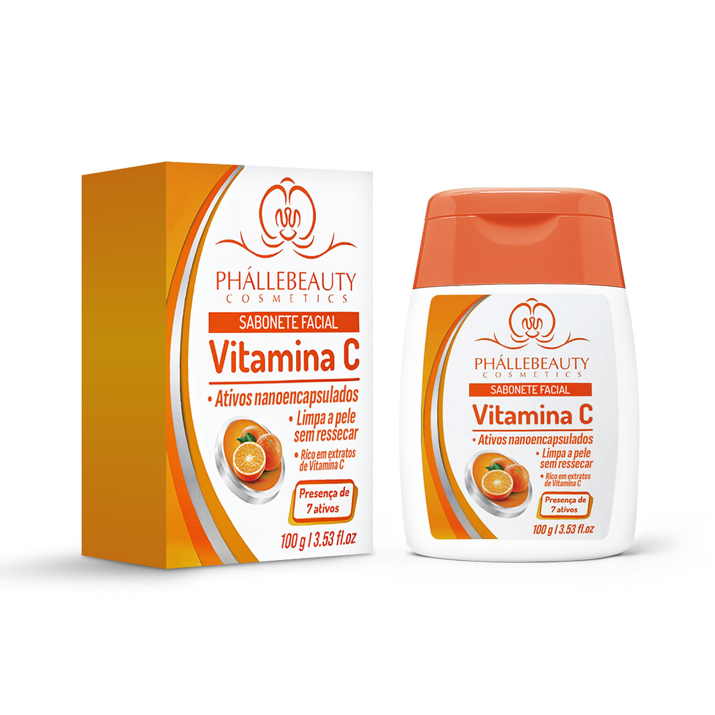 Sabonete Facial Vitamina C - Phallebeauty