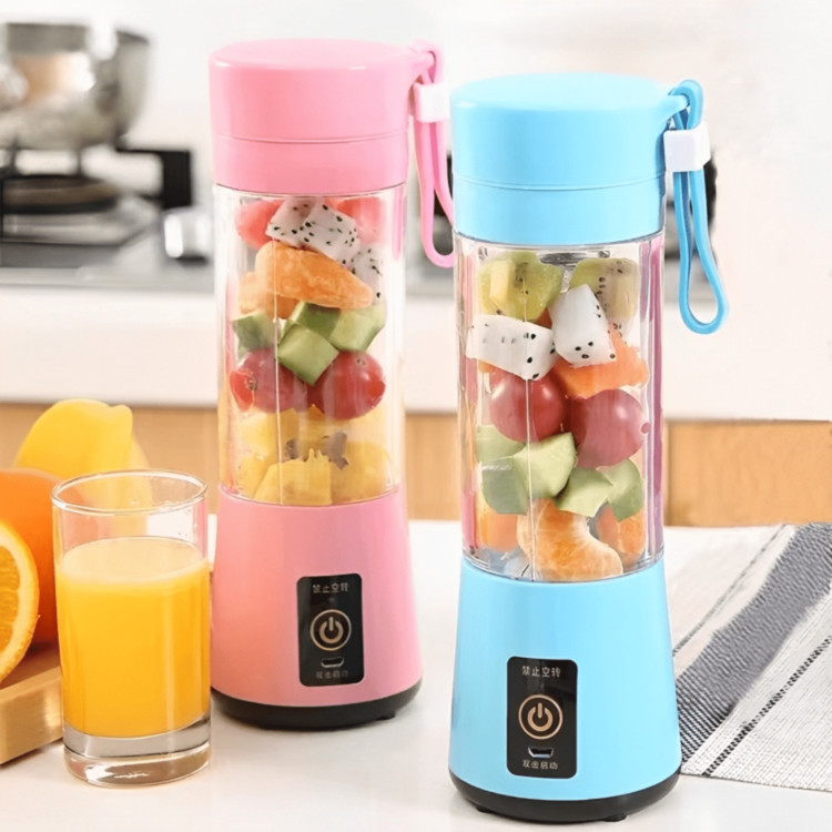 Mini Liquidificador Portátil Juicer de suco elétrico Shake 6 Laminas + Cabo USB 380ML Mini Liquidificador