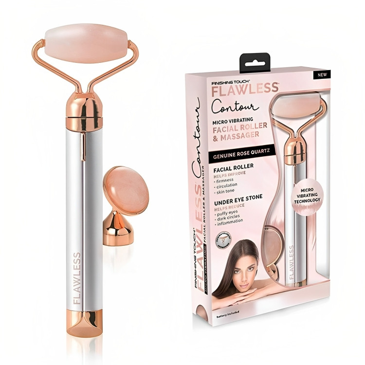 2 em 1 Massageador Rolo de Gelo Para Rosto Pescoço Corpo Novidade Rolo Massageador Facial Elétrico
