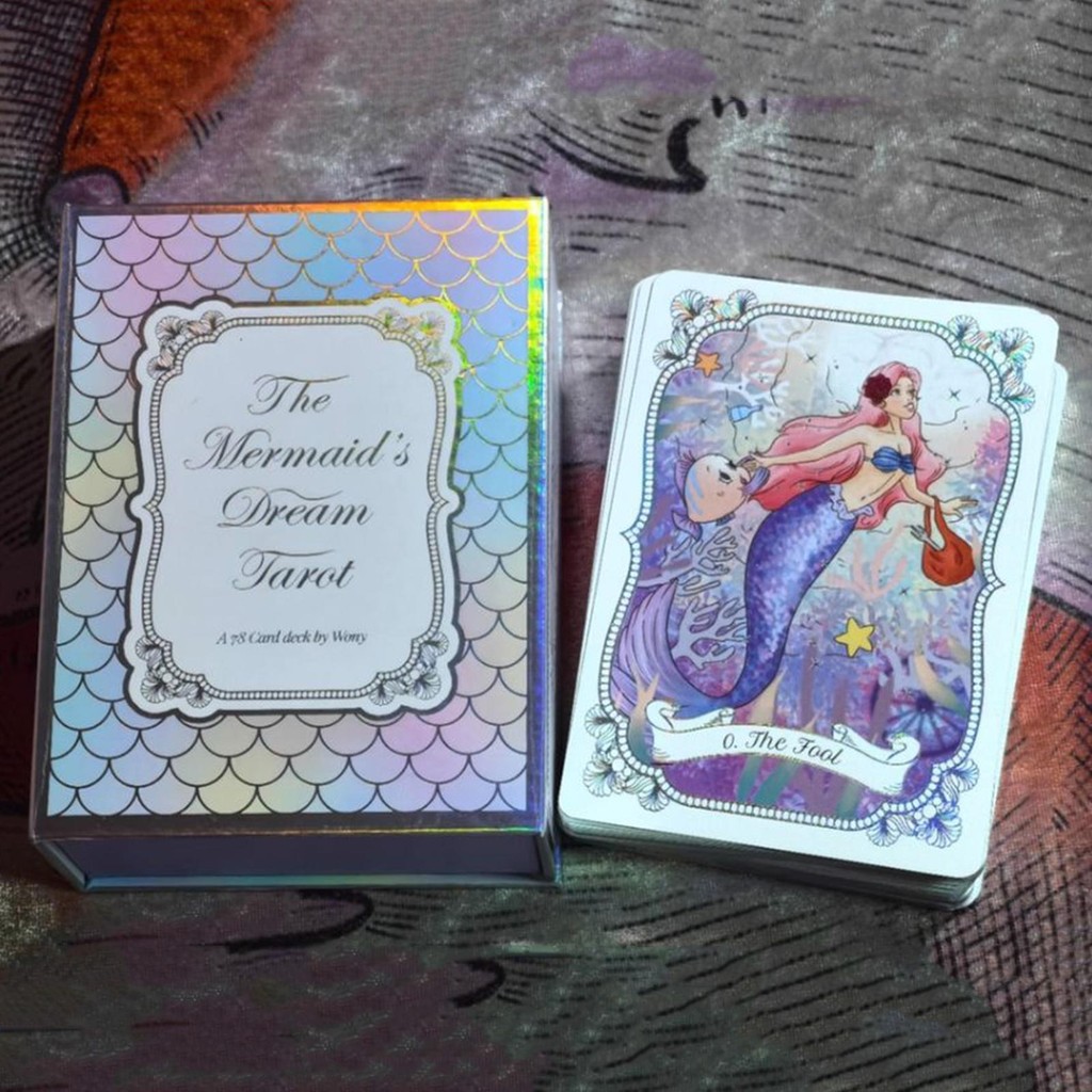 O Sonho Da Sereia Tarô 78 Cartas Oceano Tema Entretenimento Portátil Adivinhação Baralho Oracle Ferramenta Para Festa mu