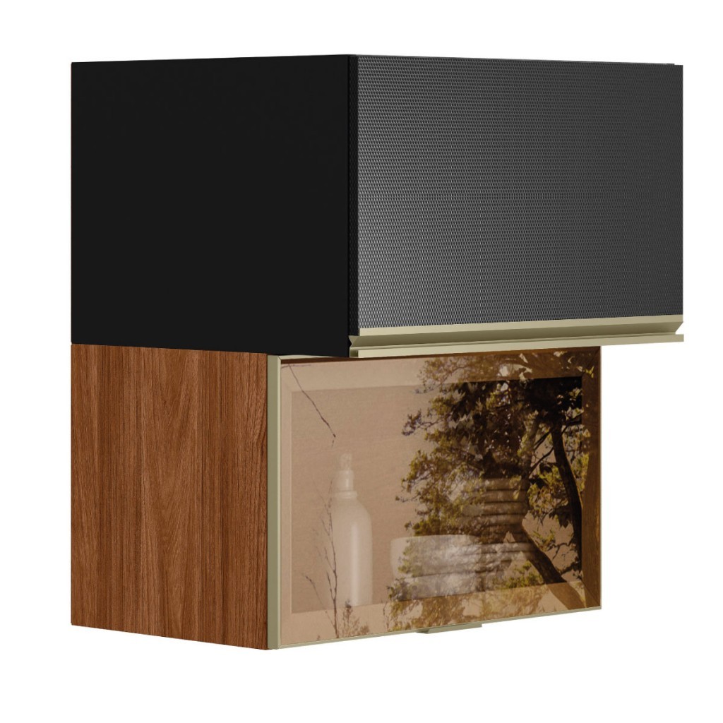 Armário Aéreo Cozinha 60 Cm Proença 2 Portas 100% Mdf Com Vidro - Demóbile em Oferta na Shopee