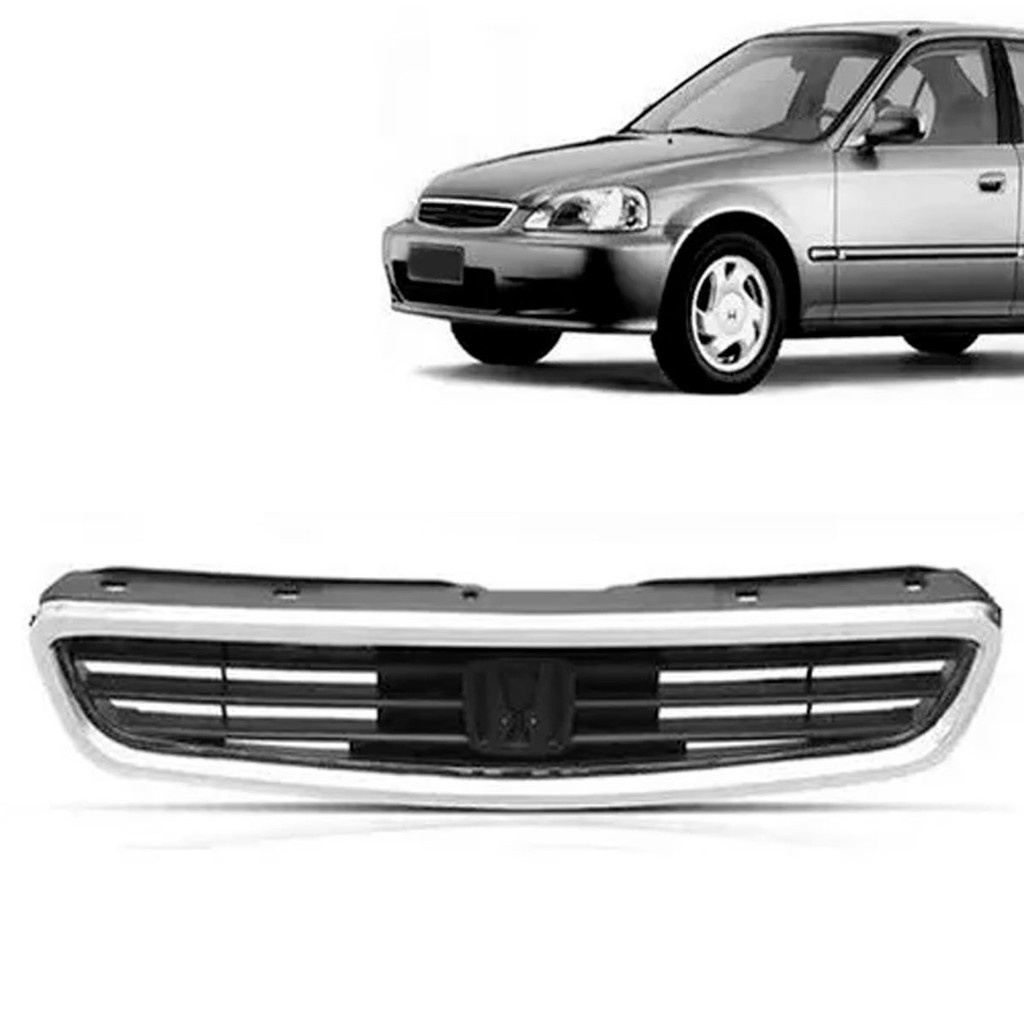 Grade Dianteira Civic 96 97 98 Com Moldura Cromada