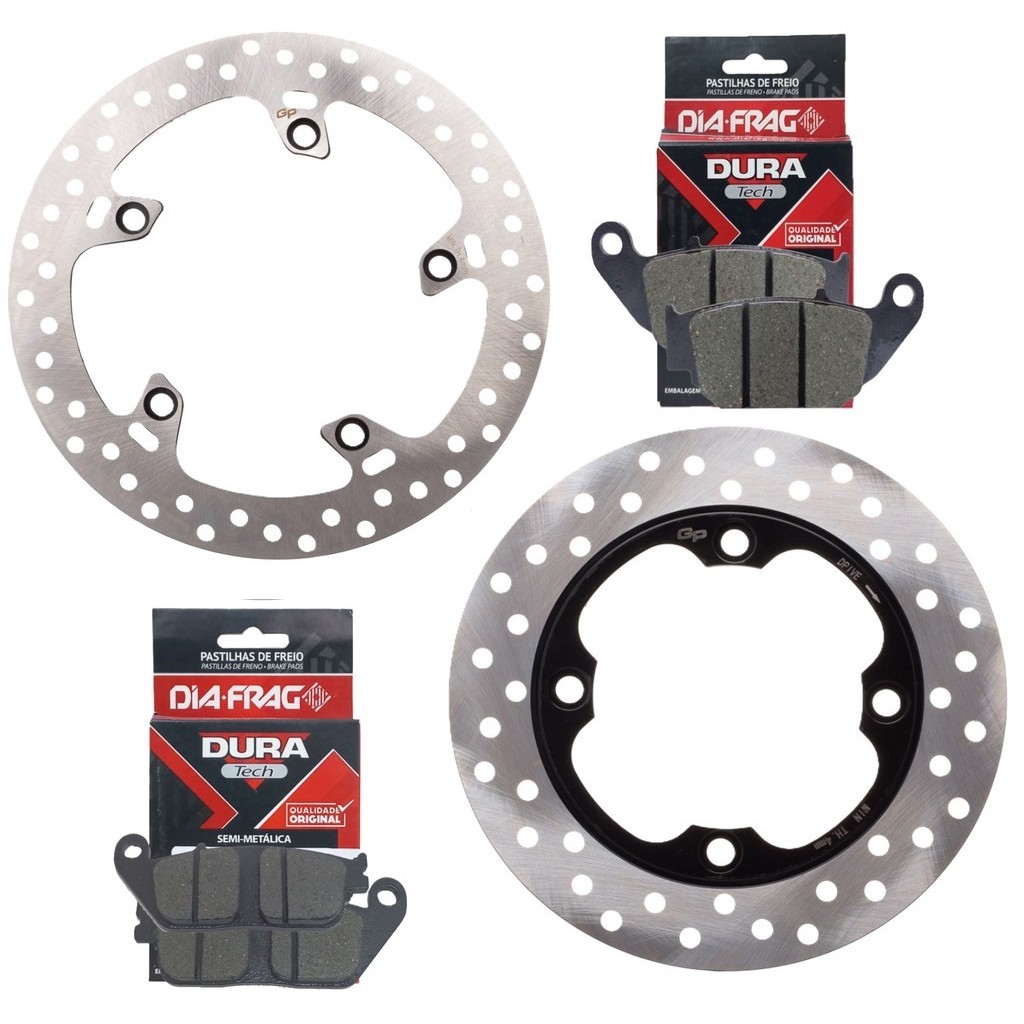Discos de Freio Cb 250f Twister Abs 2016-2022 + Pastilhas Diafrag Semimetálica em Oferta na Shopee