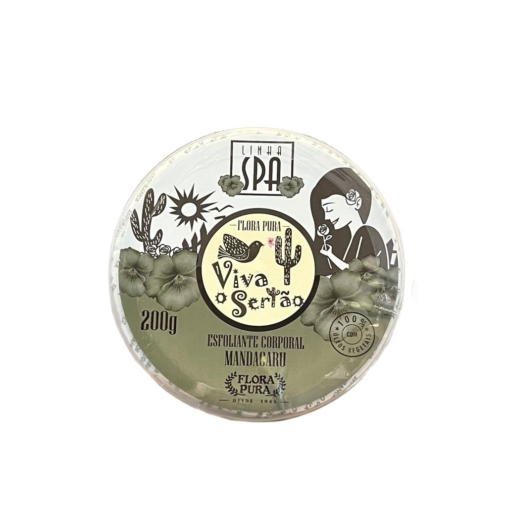 GEL ESFOLIANTE CORPORAL DE MANDACARU -200G- LINHA SPA FLORA PURA