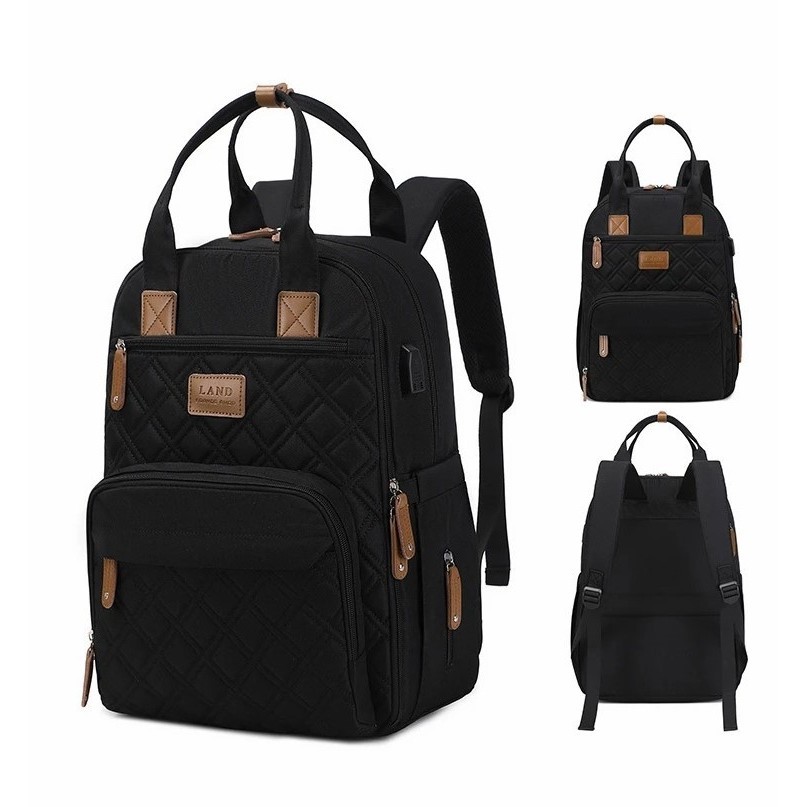 Mochila Land Luxury Com Usb Cor Preto