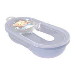 Pote Porta Papinha Urso Azul Hermético Colher Passeio Transporte Bebê Plasútil