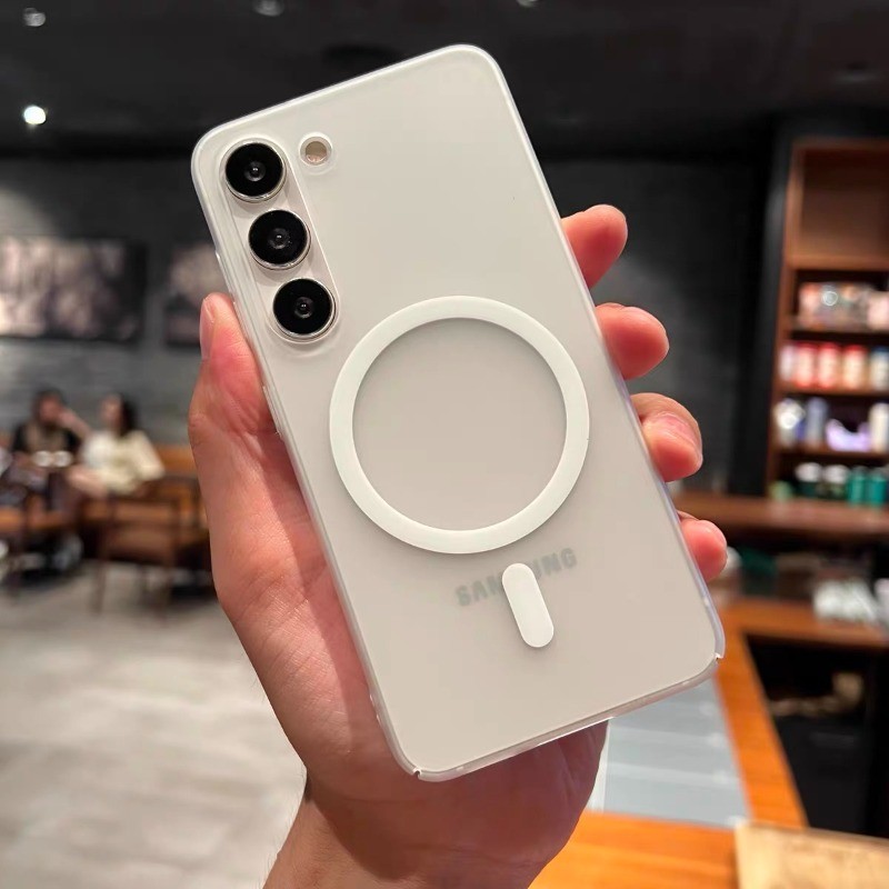 Magnetismo Ultrafino Fosco Transparente PC Capa Dura Para Samsung Galaxy A05 05S 14 15 31 34 35 54 55 36 56 S22 S23 S24 