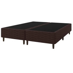 Base Cama Box para Colchão Casal Queen 158x198cm Sue Marrom Umaflex