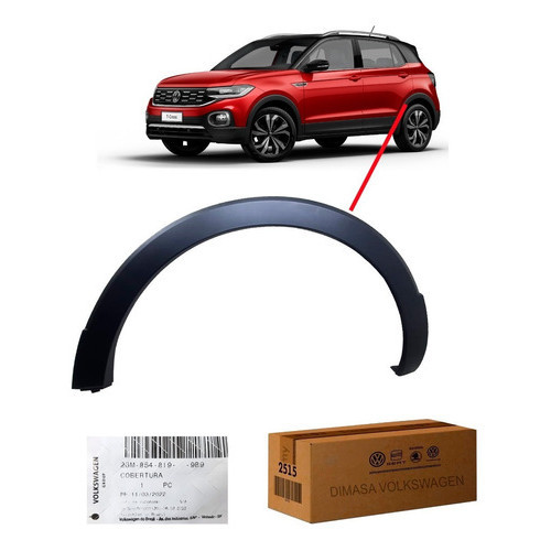 Moldura Paralama T Cross Traseiro Esquerdo 2gm8548199b9 Vw em Oferta na Shopee
